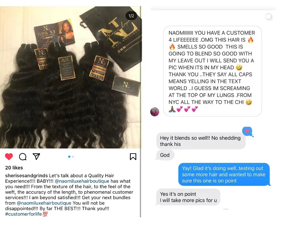 Naomi Luxe Hair Reviews